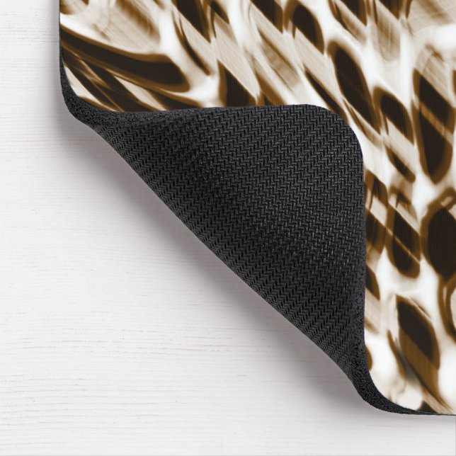 Mousepad Brown twisting holes in motion, dark and beige (Canto)