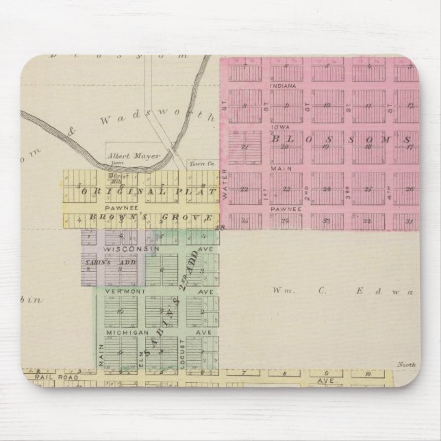 Mousepad Browns Groveand Burdett, Kansas (Frente)