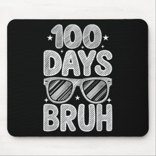 Mousepad Bruh 100 Dias De Estudante Escolar Pulga Rapazes