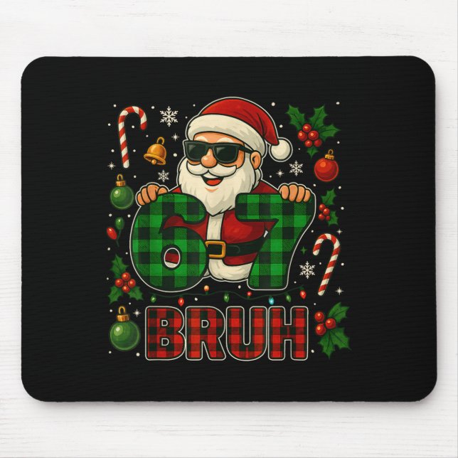 Mousepad Bruh 67 Meme Funny Six Seven For Kids Men Boys Chr (Frente)