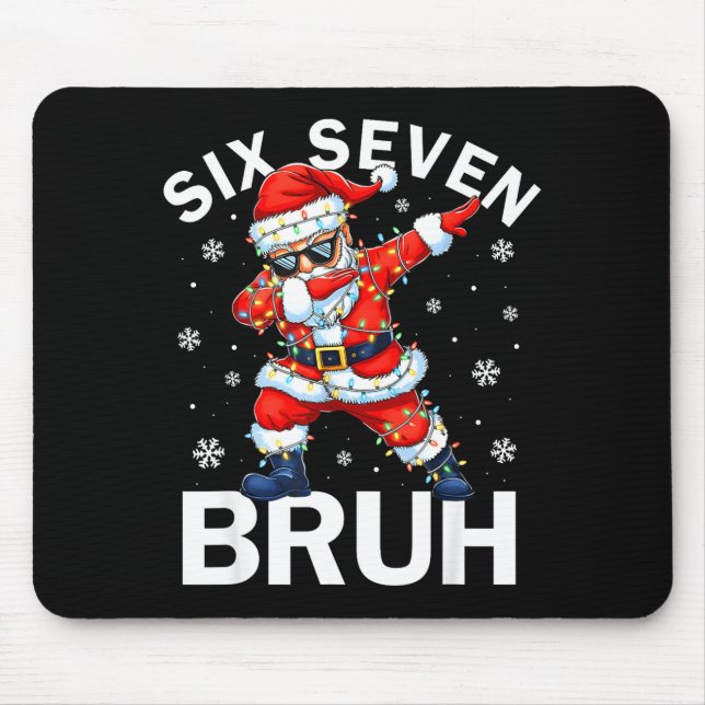 Mousepad Bruh 67 Six Seven Santa Dabbing Christmas Meme Boy (Frente)