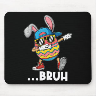 Mousepad Bruh Dabbing Ovos De Páscoa Coelho Fofo Dab Dança