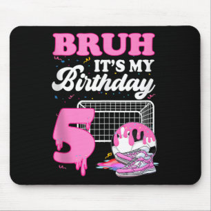 Mousepad Bruh É Meu 5º Aniversário Futebol Sorvete Gotejame