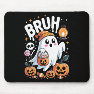 Mousepad Bruh Ghost Halloween Ghost Trick Ou Treine Kid