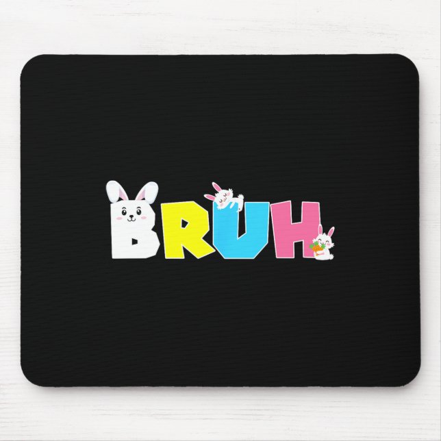 Mousepad Bruh Memória Dia da Páscoa Engraçado Ovos Engraçad (Frente)