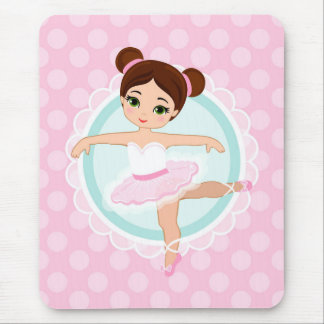 Mousepad Brunette Ballerina - Dançarina de Balé Rosa