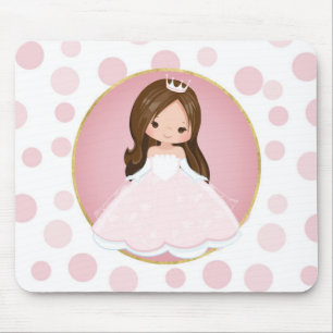 Mousepad Brunette Pink Princess