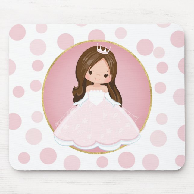 Mousepad Brunette Pink Princess (Frente)