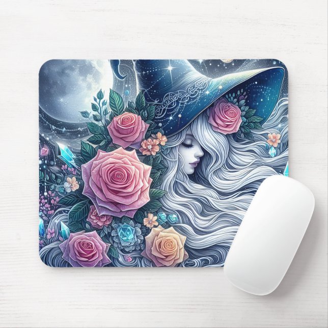 Mousepad Bruxa da Rosa Celestial Paisagem dos Sonhos (Com mouse)
