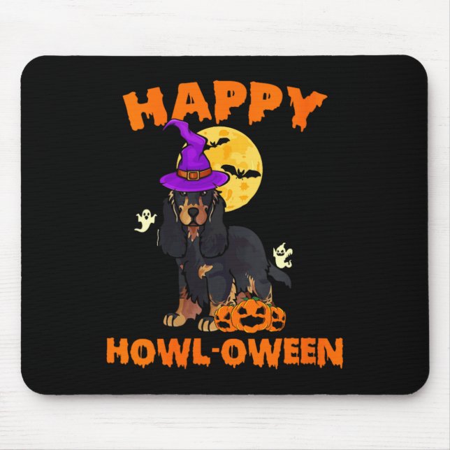 Mousepad Bruxa de Cachorro Cocker Spaniel Preto e Marrom Fe (Frente)