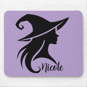 Mousepad Bruxa de Chapéu Preto Feiticeira Wicca Bruxas Dia