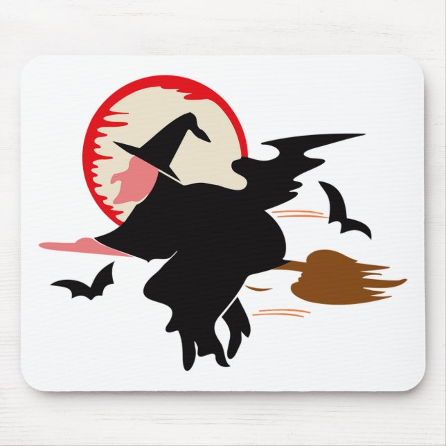 Mousepad Bruxa de Halloween (Frente)