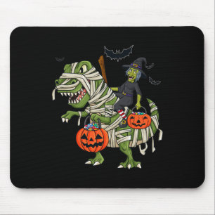 Mousepad Bruxa do Halloween Andando Rex Diversão Meninos Me