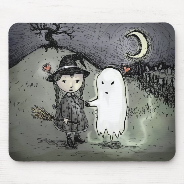 Mousepad Bruxa e Fantasma no Amor (Frente)