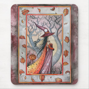 Mousepad Bruxa Mística de Halloween por Molly Harrison