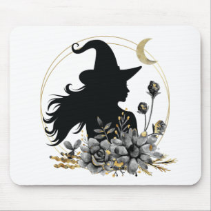 Mousepad bruxa moderna contemporânea do Halloween
