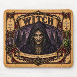 Mousepad Bruxa, Monstro de Circo Vintage