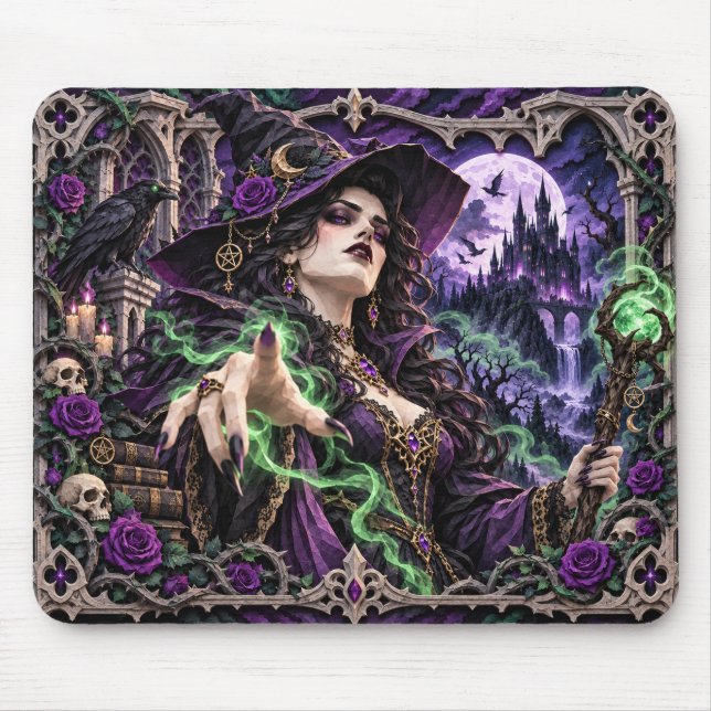 Mousepad Bruxa, Monstro de Corte de Papel (Frente)