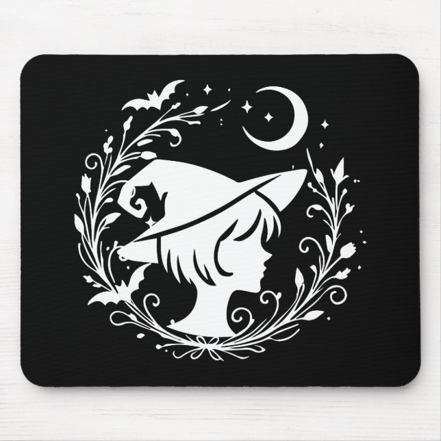 Mousepad Bruxa Pixie Wicca Magia Bruxas Halloween (Frente)