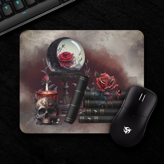 Mousepad Bruxaria | Magia Items Spellbooks and Crystal Ball (Criador carregado)