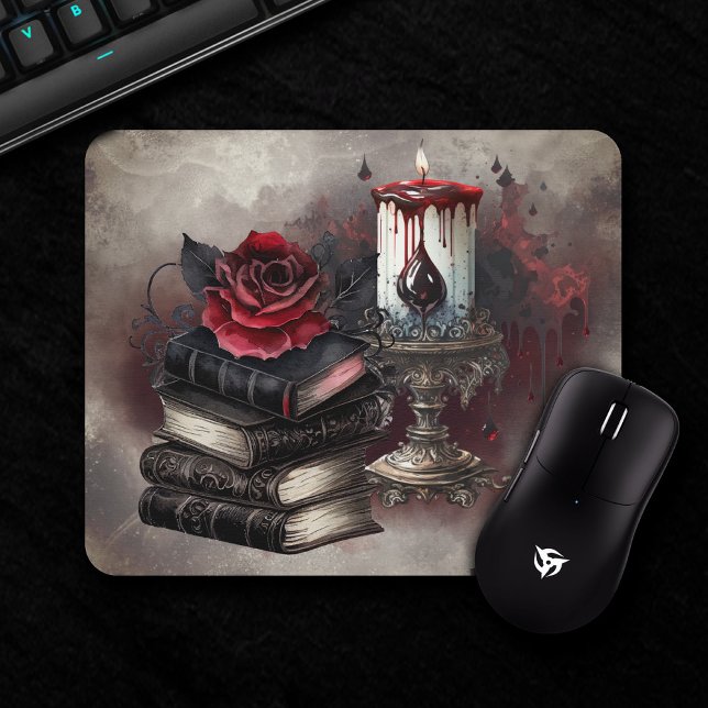 Mousepad Bruxaria | Túmulos e Velas de Crânio (Criador carregado)