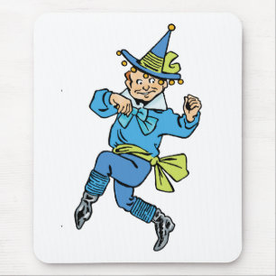 Mousepad Bruxo Vintage do Oz, Menino Munchkin Dançante Fofo