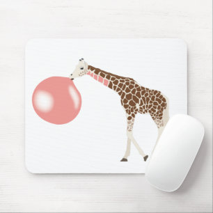 Mousepad Bubble Gum Giraffe Soprando Bolha