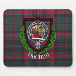 Mousepad Buchan Scottish Clan Tartan and Crest