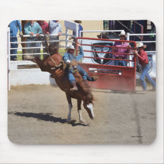 Mousepad Bucking Bronco e Rodeo Cowboy #Gift