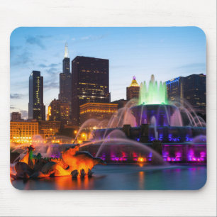 Mousepad Buckingham Fountain Lit À Noite