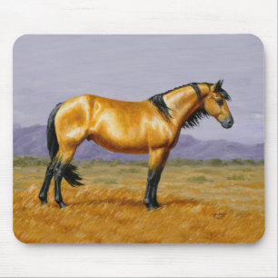 Mousepad Buckskin Mustang Wild Horse Stallion