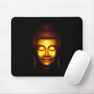 Mousepad Buda Dourada e Preta sorridente