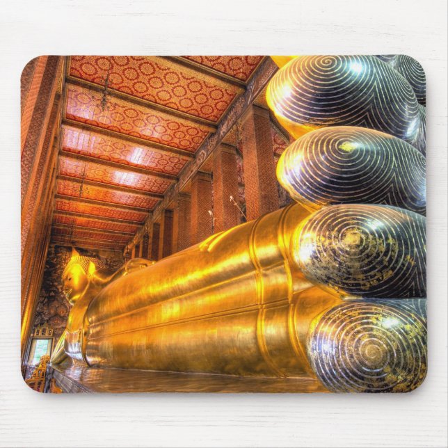 Mousepad Buda gigante deitado dentro do templo, Wat Pho, (Frente)