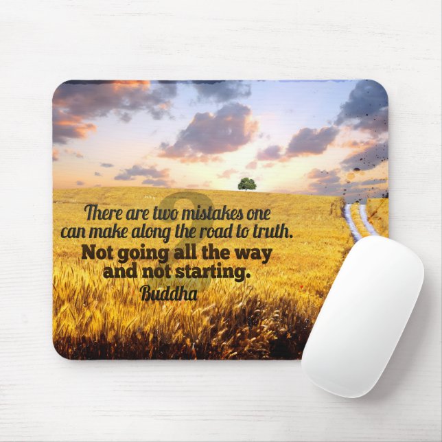 Mousepad Buda Inspiracional Citação "Caminho para a Verdade (Com mouse)