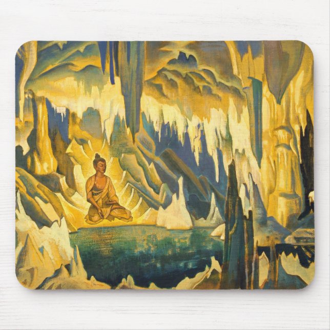 Mousepad Buda, o Vencedor (Arte Budista) (de Roerich) (Frente)