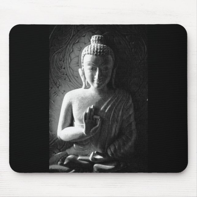 Mousepad Buddha cinzelado Monochrome (Frente)