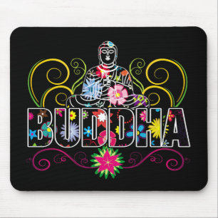 Mousepad Buddha nas flores