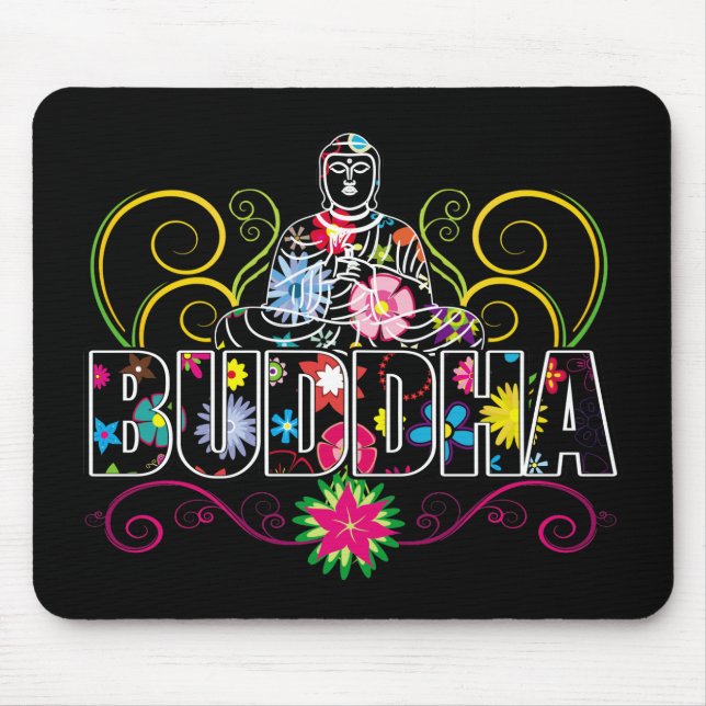 Mousepad Buddha nas flores (Frente)