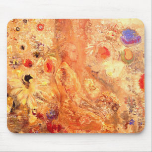 Mousepad Buddha pelo pintor Odilon Redon do Symbolist