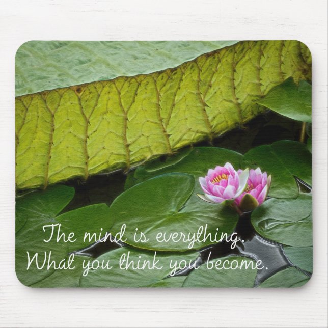 Mousepad Buddha Quote Waterlily (Frente)
