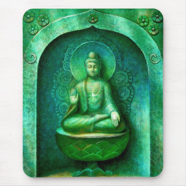 Mousepad Buddha verde (Frente)