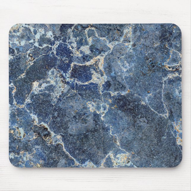 Mousepad Bue Cinza Black Marble & Beige Veins (Frente)