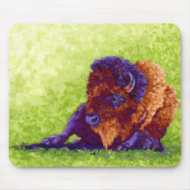 Mousepad Búfalo roxo (Frente)