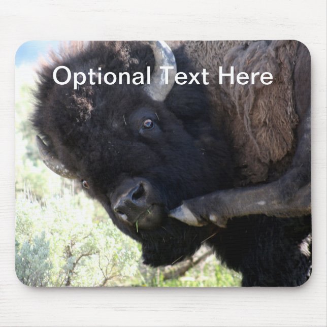 Mousepad Buffalo Americano no Parque Nacional de Yellowston (Frente)