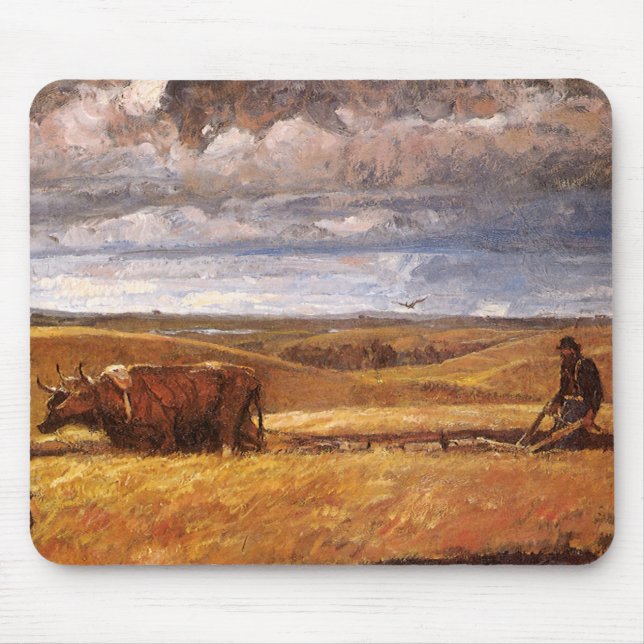 Mousepad Buffalo Bones Empreendidos por Harvey Thomas Dunn (Frente)