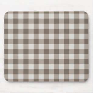 Mousepad Buffalo Check Beige Cream Ivory Gingham