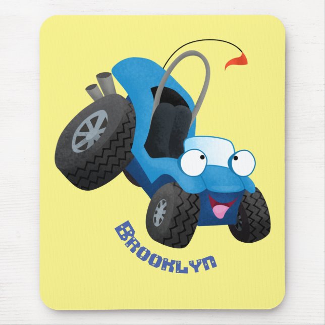 Mousepad Buggy duna em forma de cartoon de veículos rodoviá (Frente)