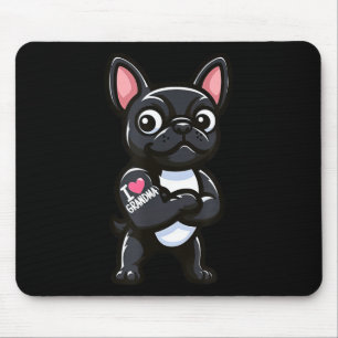 Mousepad Buldogue Francês Adoro Tatuagem De Cachorro Engraç