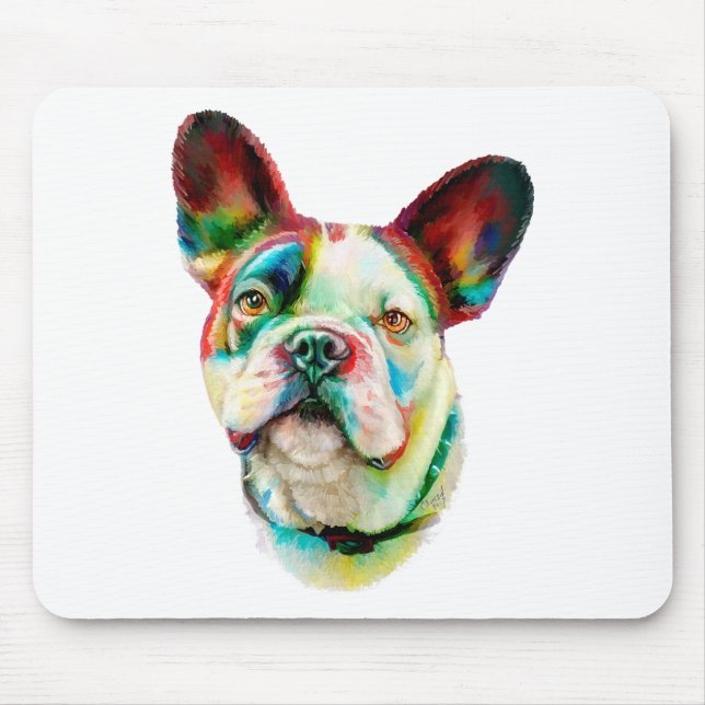 Mousepad Buldogue francês Bright Bust (Frente)