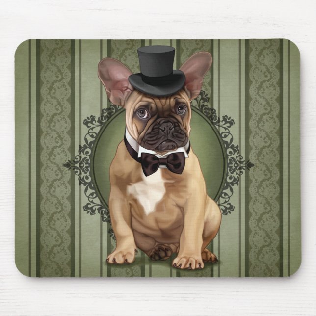 Mousepad Buldogue francês do cavalheiro (Frente)